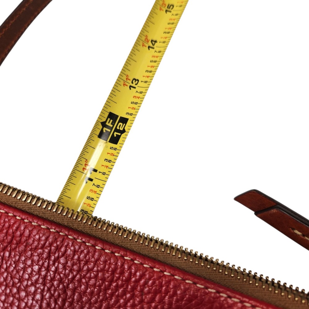 DOONEY & BOURKE Pebble Grain Leather Handbag Purse Shoulder Bag Red Wine Burgund - Picture 15 of 16